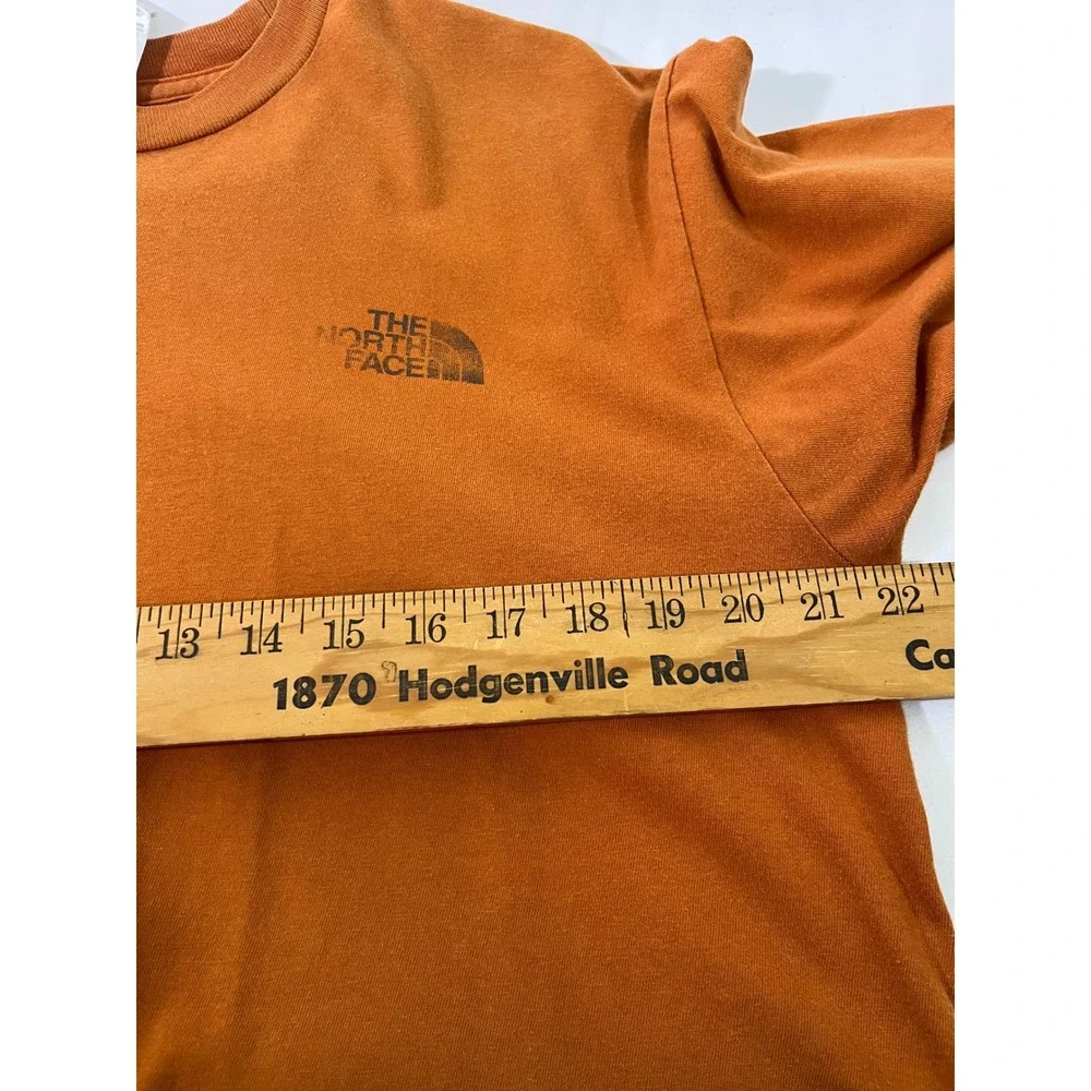 The North Face T‎ Shirt Mens Never Stop Exploring Short Sleeve Workwear Orange M